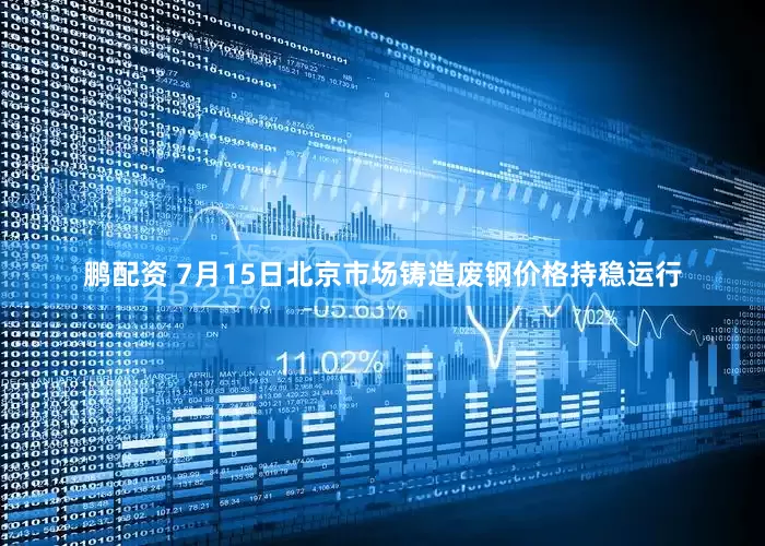 鹏配资 7月15日北京市场铸造废钢价格持稳运行