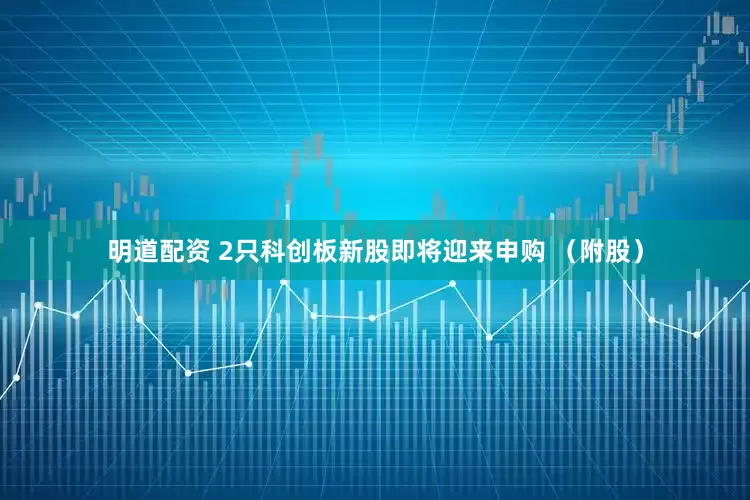 明道配资 2只科创板新股即将迎来申购 （附股）