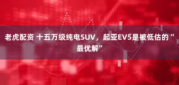 老虎配资 十五万级纯电SUV，起亚EV5是被低估的“最优解”